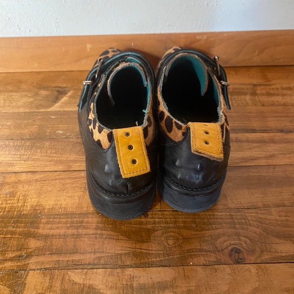 PSKAUFMAN LOAFERS SIZE 9 leopard pony hair and leather - Picture 5 of 6